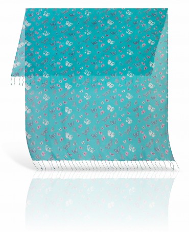 Палантин Женский S20-BUTTFLY/PALE.BLUE